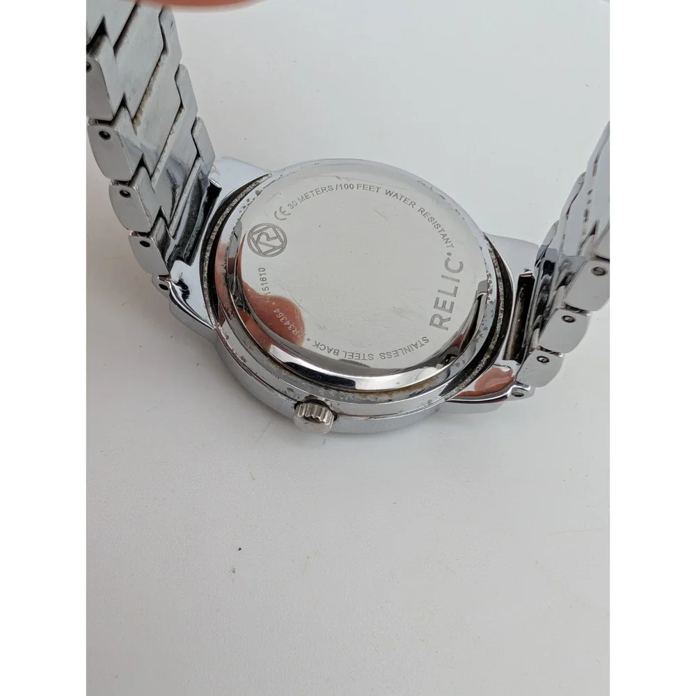 Relic Fossil Women's Watch 32mm Case Crystal Bezel MOP Dial ZR34354- New Battery